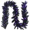 9 Ft Halloween Garland with 50 LED Lights and 210 PVC Branch Tips, Black